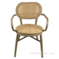 Moderner Pariser Bistro Restaurant Wicker Chair Rattan